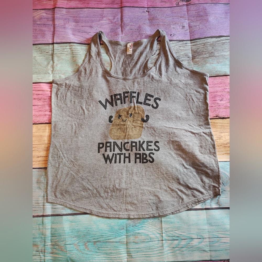 2X Waffle Graphic Tank Top #0389